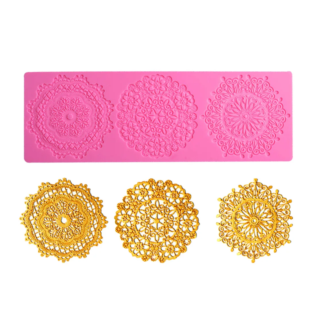 

Manufacturers Direct Selling Cup Cake Lace Silica Gel Pad Fondant Cake Stereo Surrounding Border Decoration Baking Tool