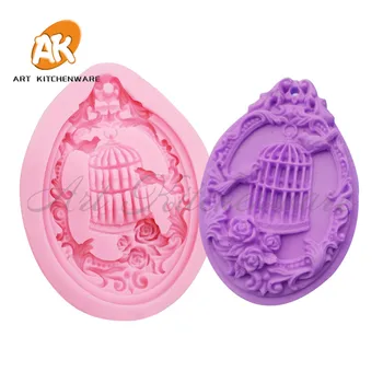 

Bird Cage Mould Silicone Molds Cake Decorative Mold Tools Cake Decorating Fondant Mold