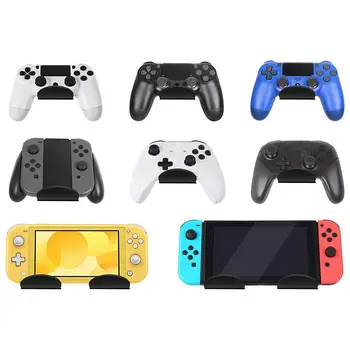 

Game Controller Wall Mount Stand Holder For Xbox PS4 Switch Pro Acrylic Video With Black Cable Clips Game Controller Accessories