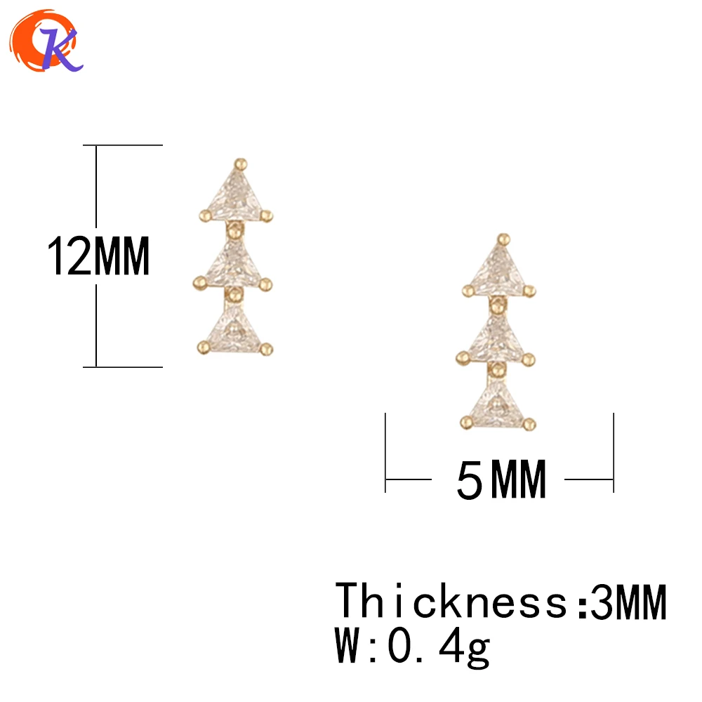 Cordial Design 50Pcs Jewelry Accessories/DIY Making/Cubic Zirconia Charms/Genuine Gold Plating/Hand Made/Fingernail Findings - cordial