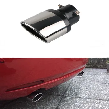 

Car general shark with net tail throat modified exhaust pipe tail mouth car stainless tail throat silver black straight