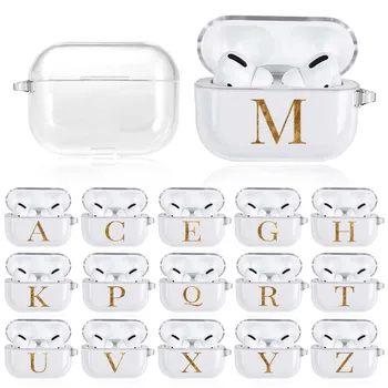 

For AirPods Case Letter Transparent Clear Silicone Wireless Bluetooth Earphone Cases for Apple Airpods Pro A2084 A2083