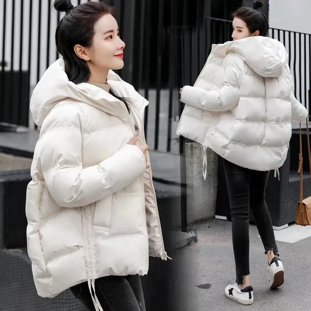 Christmas Gift 2024 New Short Winter Jacket Women Warm Hooded Down