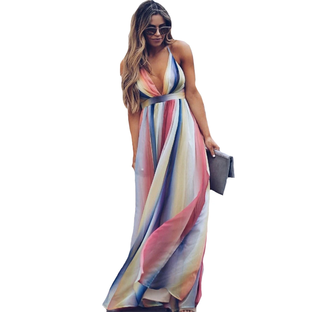 deep v neck chiffon dress