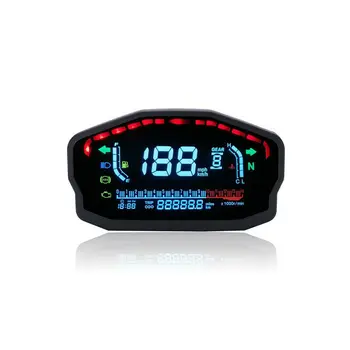 

Motorcycle Digital Odometer Motorcycle Universal LCD Speedometer Fuel Meter Digital Backlight Odometer Backlit Odometer Compact