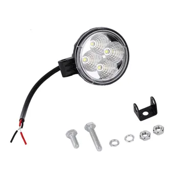 

12W Round 4 LED Car Light Waterproof Spotlight/Floodlight 60 Degrees Work Light Driving Fog Lamp High Brightness