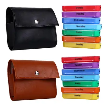 

1pcs Travel Weekly Pill Purse Box Medicine Tablet Organizer Storage Dispenser 4 Times Per Day