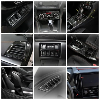 

Lapetus Carbon Fiber Look Interior Refit Kit Air AC Panel / Head Lamps Frame Cover Trim Fit For Subaru XV Crosstrek 2017 - 2020