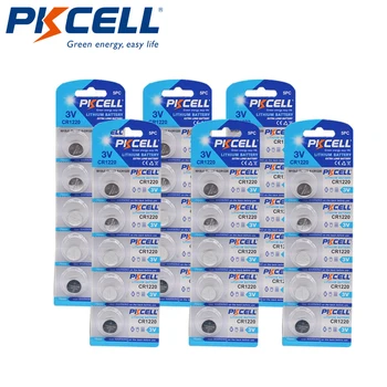 

30Pcs 6Card PKCELL CR1220 3v Button Coin Cell Lithium Batteries Equal To BR1220 KL1220 5012LC L1220 ECR1220 40mAh For Watch