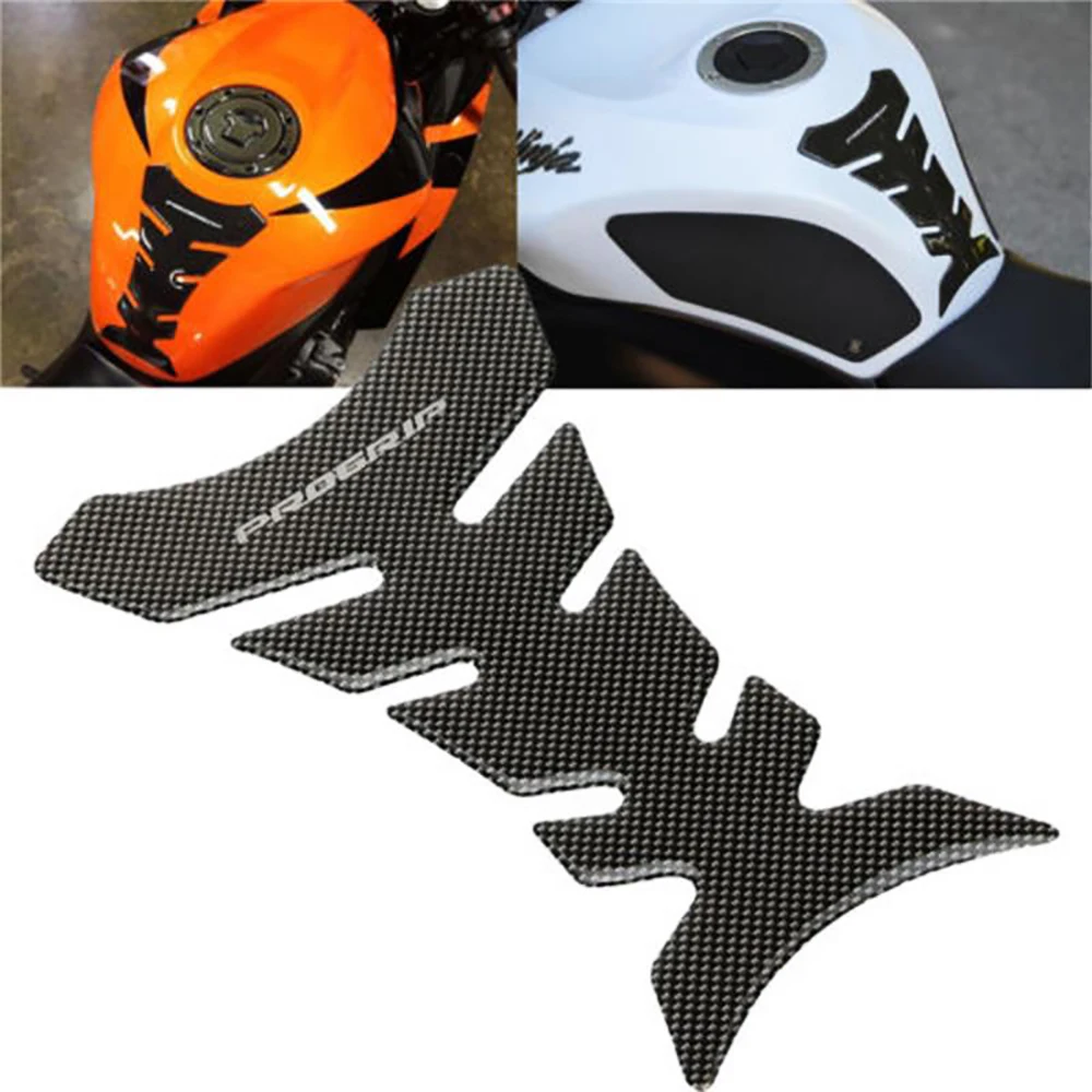 Motorcycle Tank Protector Sticker, Universal Sticker, Motorcycle 3D Rubber Sticker, Carbon Fiber, Carbon Fiber