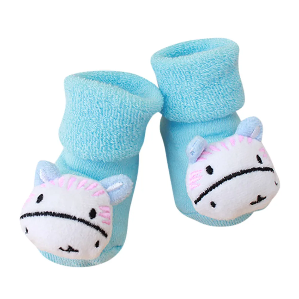 1 пара Противоскользящих теплых носков тапочки для мальчиков и девочек с мультяшными животными зимние мягкие хлопковые домашние носки для прогулок Y810