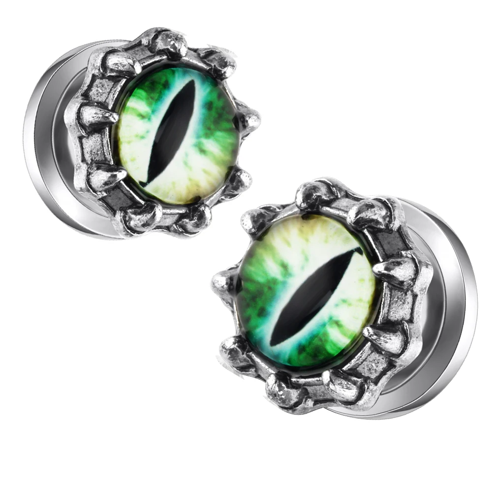 

drop shipping Steel Ear Flesh Tunnel Plugs Anodized Without Thread Double Flared Hollow Screw Earlet Gauges Expander Piercing