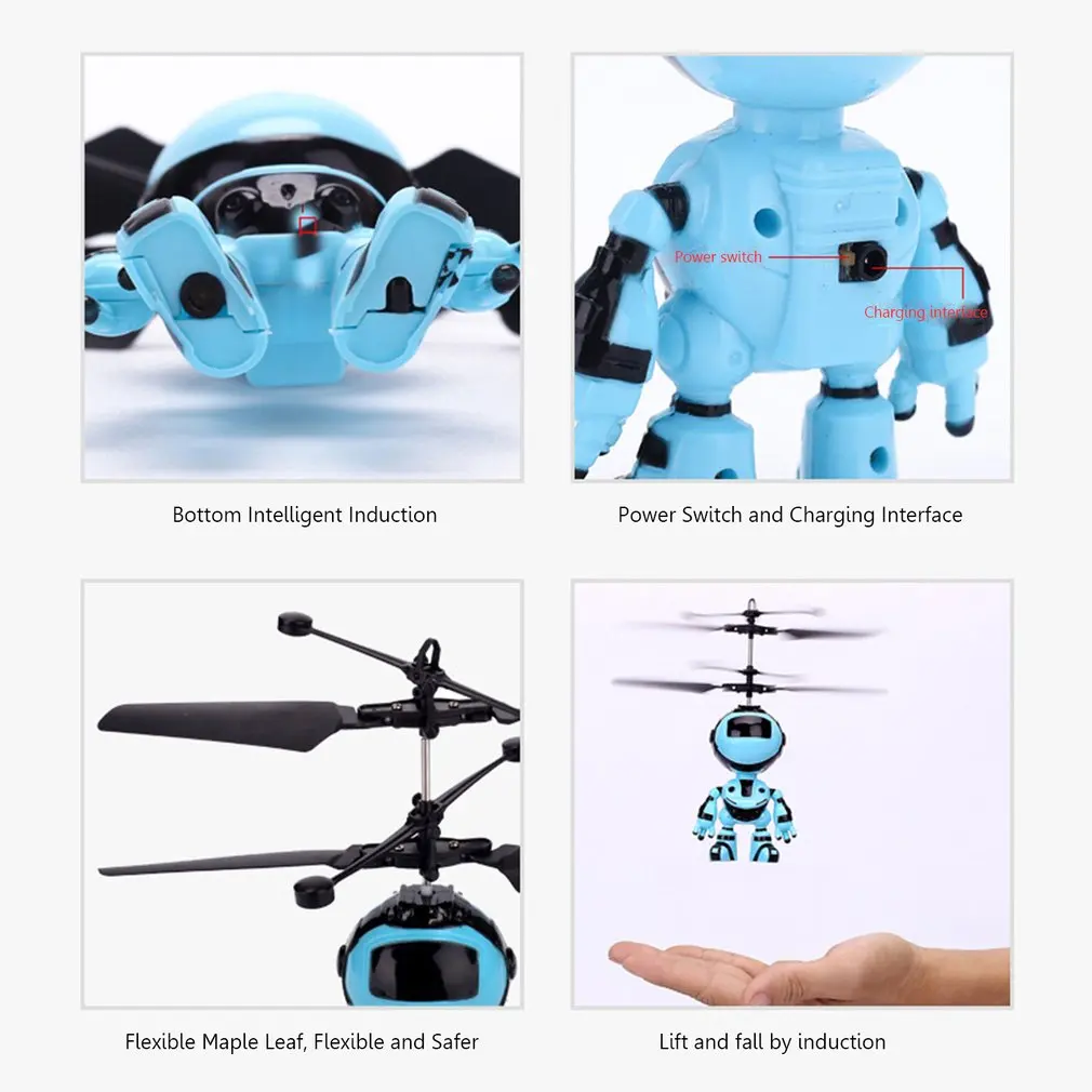 Светильник-подвеска робот перезаряжаемый летающий автомобиль светящийся мини летающий ручной мигающий индукционный детский самолет зондирующая игрушка для детей
