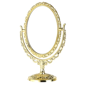 

2 Sides Makeup Mirror Stand Table Cosmetic Mirror Plastic Dresser Mirrors Tools