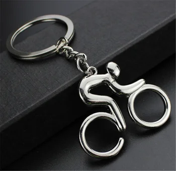 

1Pcs Metal Sporty Man Road Bicycle Figure Keychain Keyring Trinket Souvenirs Creative For Bike Cycling Lover Biker Free Shipping