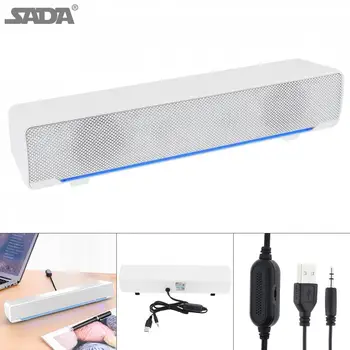 

SADA V-196 Strip Bluetooth Speaker Wireless Desktop Multi-media Sound Bar with Dual Speaker DSP and Mixing Sound for Household