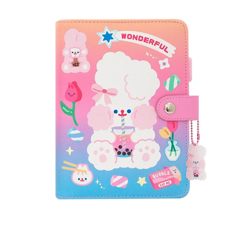 A6 Kawaii Journal Notebook Diary Loose-leaf Planner Weekly Ring Binder Planner Agenda Diary Rabbit Notebook Sticker Pockets A6 Kawaii Journal Notebook Diary Loose-leaf Planner Weekly Ring Binder Planner Agenda Diary Rabbit Notebook Sticker Pockets