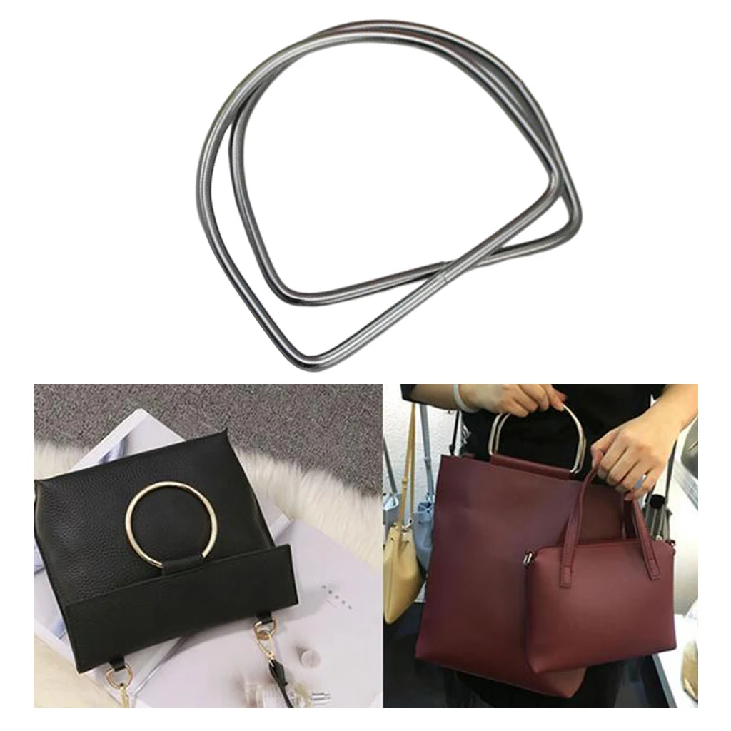 1 Pair Metal Handbag DIY Tote Purse Frame Replacement DIY Handle Accessories