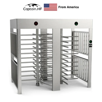 

US Captain Three Gate Door, Community Full Height Turnstile Face Recognition Temperature Measuring Detector Security Gate