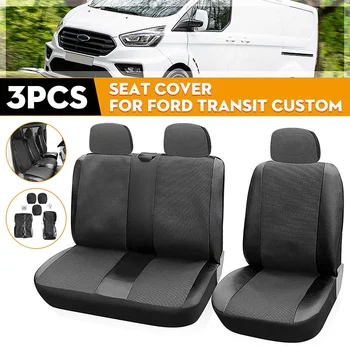 

3pcs Universal Car Truck Seat Cushion Cover 1+2 Type Split Seat Cover Dustproof For Ford Transit Custom For Renault For Toyota