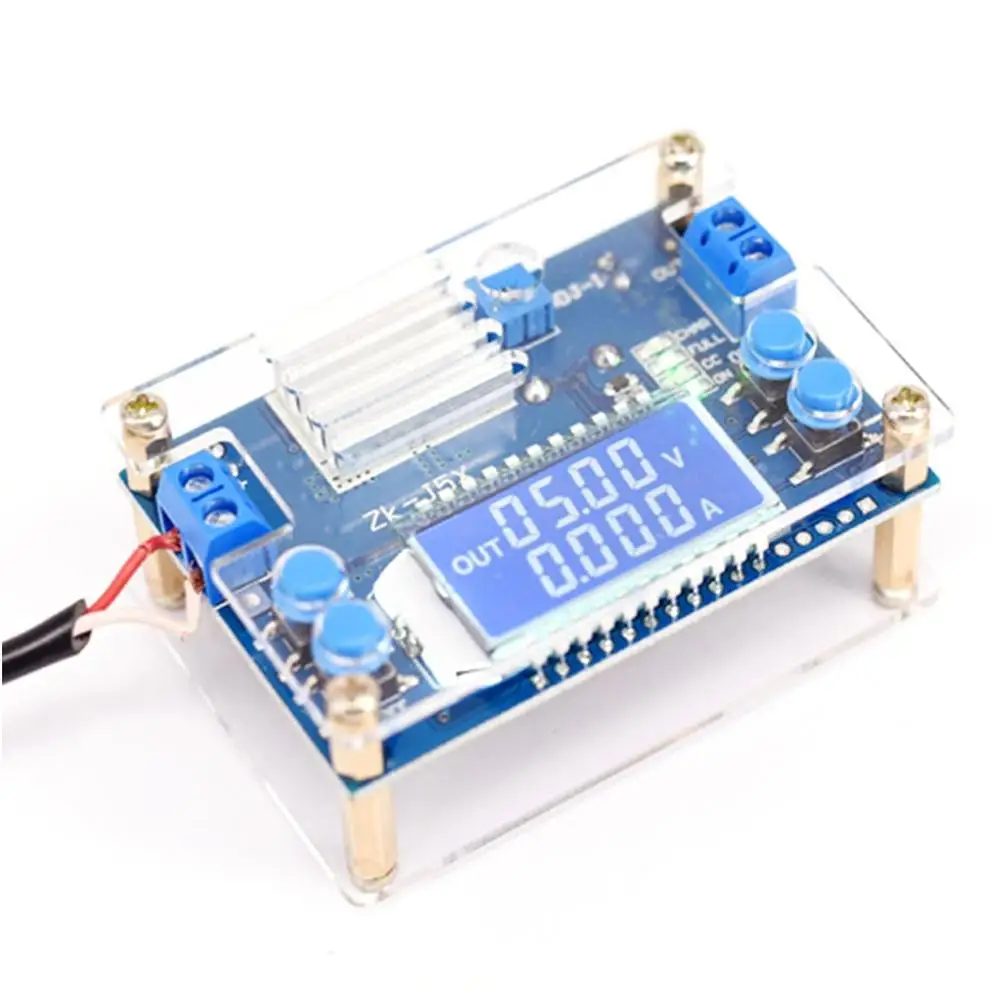 Adjustable 5А CNC понижающий модуль регулируемый постоянный ток напряжения с ЖК