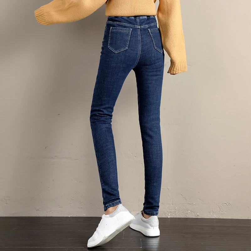 Winter Jeans Women Denim Pants 