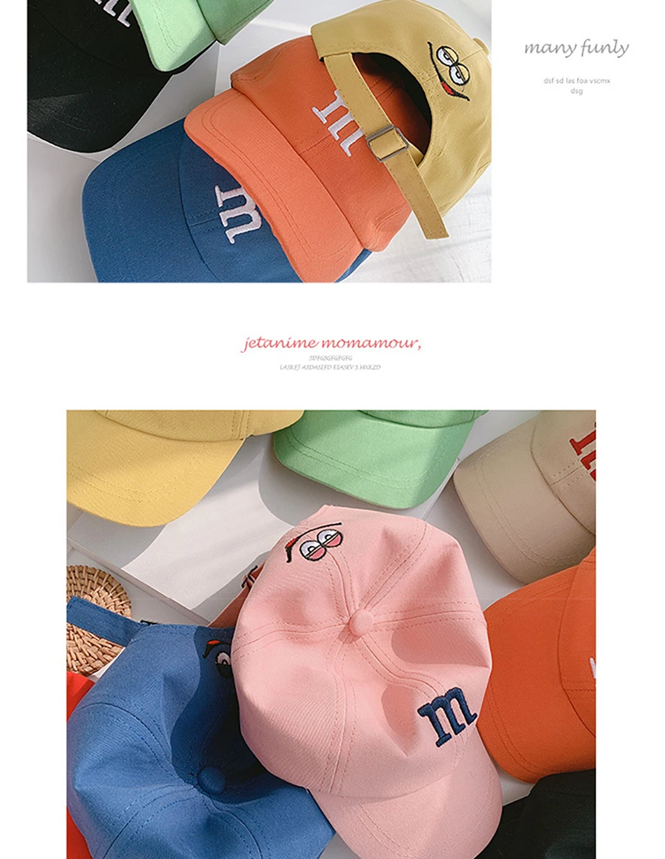 Herbst Winter warme Baseball kappe kinder hut Für schöne baby baumwolle atmungsaktive kinder hüte Mädchen Junge caps M Brief_voghion.com