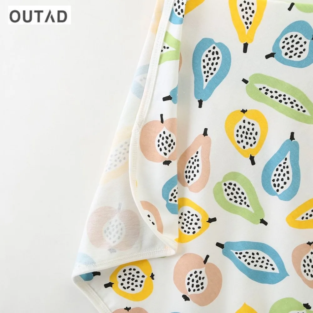 OUTAD, пеленка для сна для новорожденных, одеяло, принт с фруктами и животными, пеленка для сна, муслин, повязка на голову, мультяшное детское постельное белье, одеяло