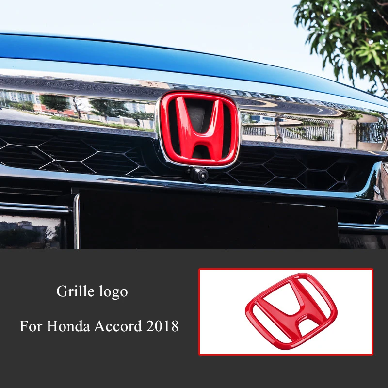 Автомобильная Передняя решетка ABS декоративная эмблема багажник 3D значок наклейки для Honda Accord для Honda INSPIRE аксессуары - Название цвета: For Accord Red