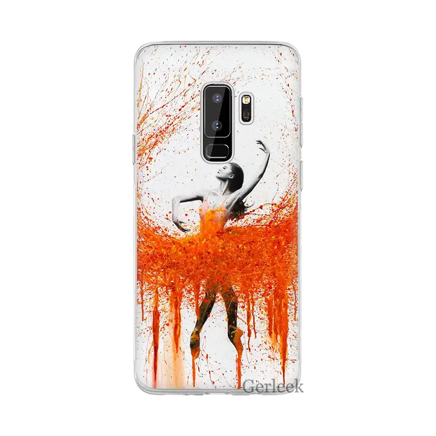 Чехол для телефона из ТПУ Samsung Galaxy S6 S7 край S8 S9 S10 S10E Plus Note 8 9 M10 M20 M30 M40 крышка балетки