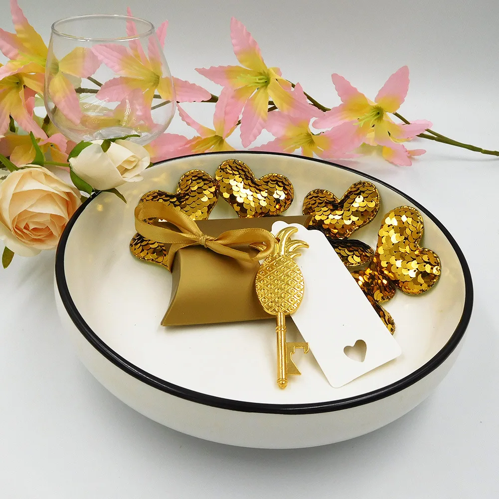 20 шт креативная Золотая открывалка для бутылок с ананасом для Гавайских праздников, вечерние украшения, подарок на день рождения, свадьбу