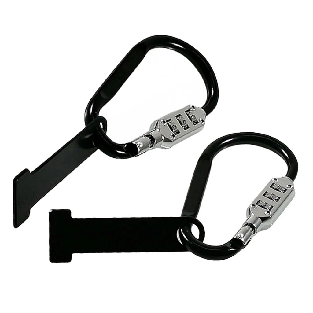 2pcs Security Motorbikes Helmet Lock Combination Code Lock with T-Bar Anti-theft