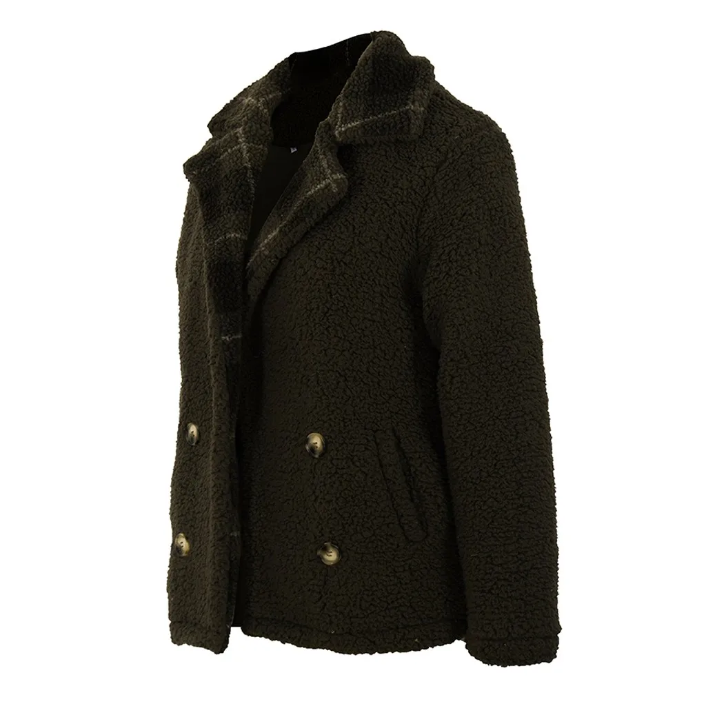 Women Jacket Villus Teddy Long Sleeve Cardigan Winter Warm Windbreaker Plus Size Overwear Casaco Feminino Girl Coats 19Aug