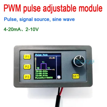 

Digital Display PWM pulse adjustable module signal source Current 4-20mA, Voltage 2-10V signal generator Sine wave 1-1000HZ