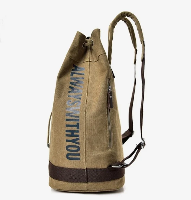 

4 colors for choose Men's Fashion Military Tactical Canvas Backpack Multiple ways of using Big Army Bucket Bag bags size S/L