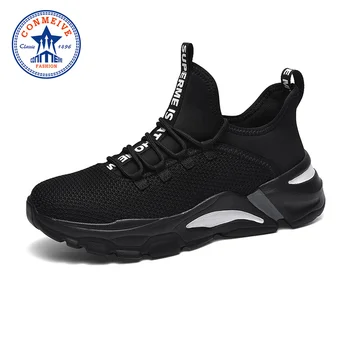 

Breathable Running Shoes Mesh Lace-up Sport Shoes Soft Non-slip Cushioning Men Light Wear Resistant Brand Mens Sneakers