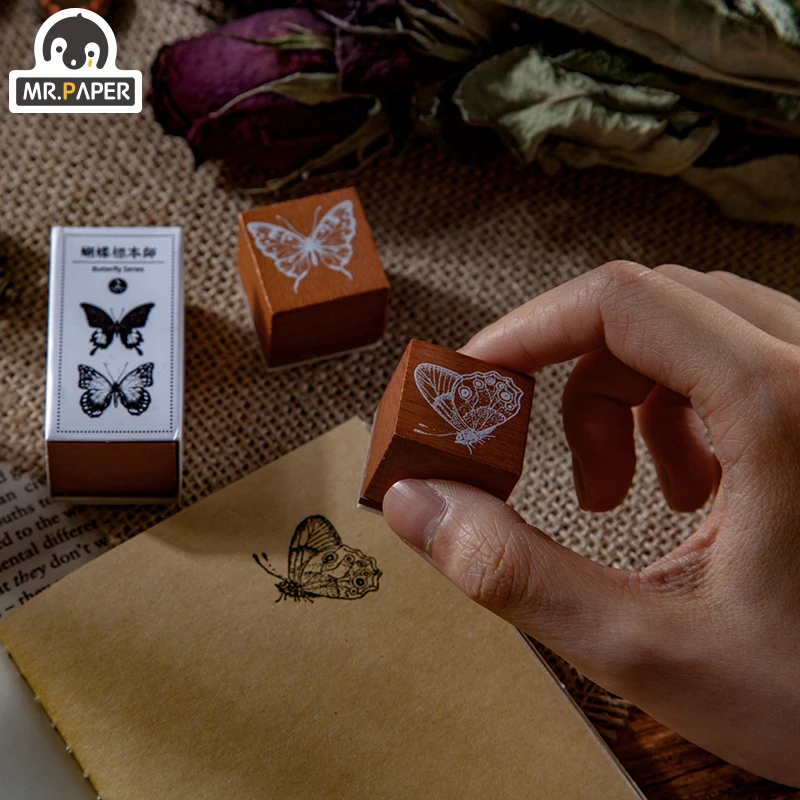 Mr.Paper Butterfly Specimen Retro Style Wooden Rubber Stamps Handal for Scrapbooking Deco Craft Wooden Stamps Standard Size Gifs 6 Mr.Paper Butterfly Specimen Retro Style Wooden Rubber Stamps Handal for Scrapbooking Deco Craft Wooden Stamps Standard Size Gifs 6