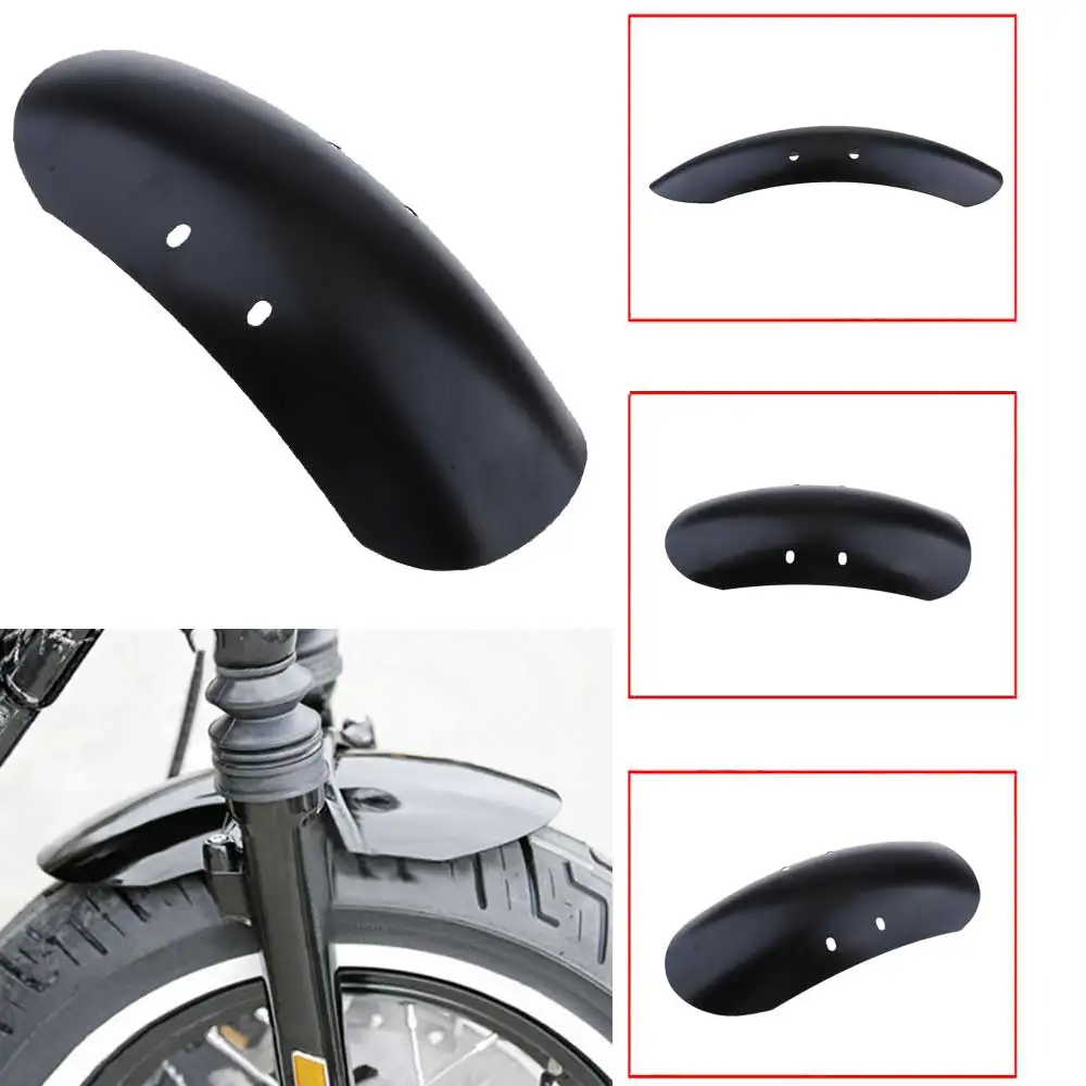 

Metal Short Front Fender Wheel Splash Guard Cover Fits for Harley XL1200X Sportster Forty-Eight 2010-2017 Motorbike - Black