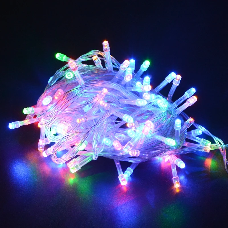 10 м рождественские украшения для елки Navidad орнамент светодиодный гирлянда Рождественский светильник вилка Европа/США подключаемый светодиодный Сказочный