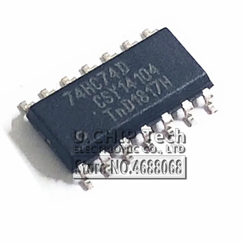 10 шт./партия 100% Новый оригинальный 74HC74D 74HC74 SN74HC74DR HC74 SOP-14 двойной d-тип флип-флоп IC