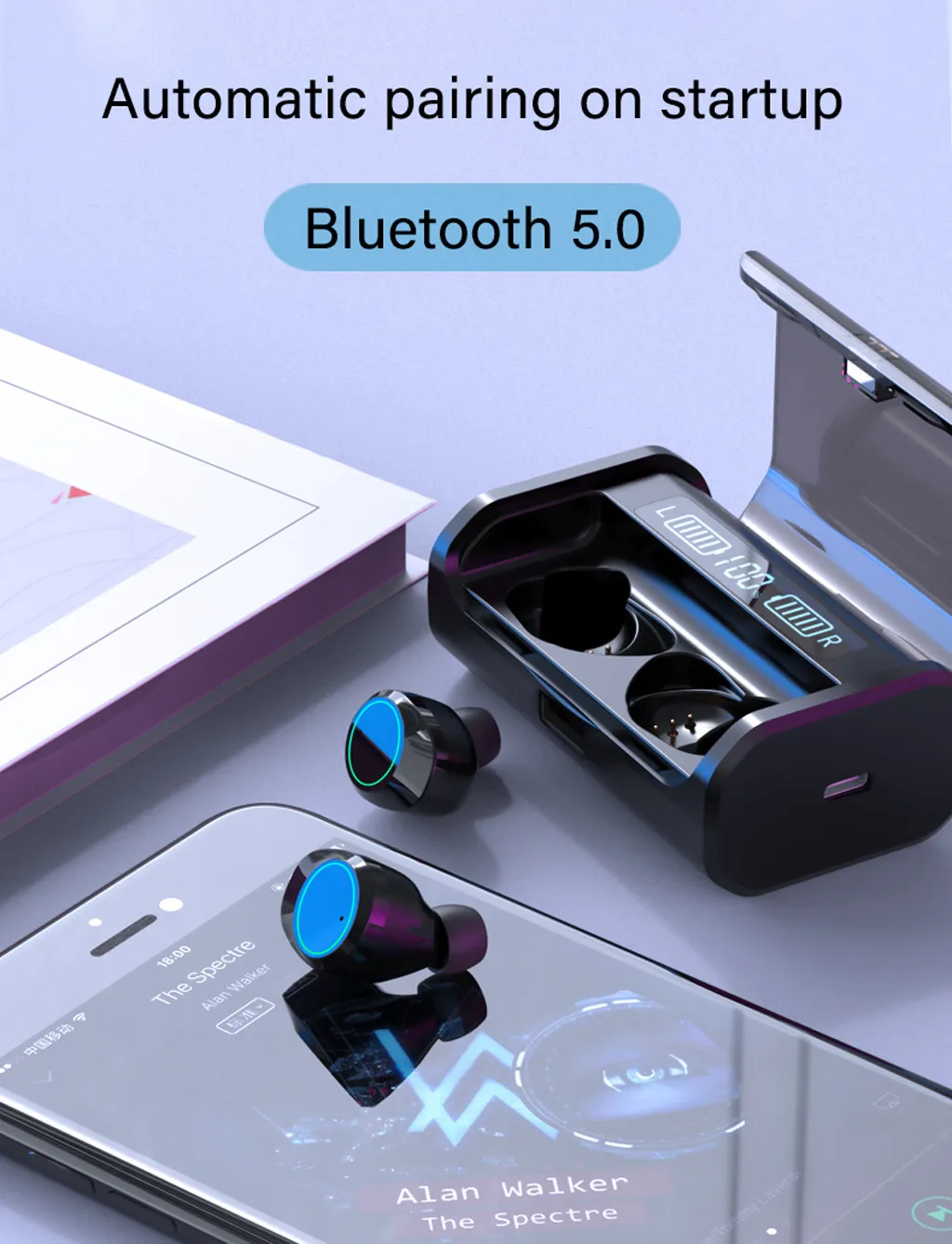 G06 True HIFI беспроводная гарнитура Blueteeth 5,0, спортивные наушники с двойными ушками, стерео беспроводные наушники Blutooth, спортивные наушники