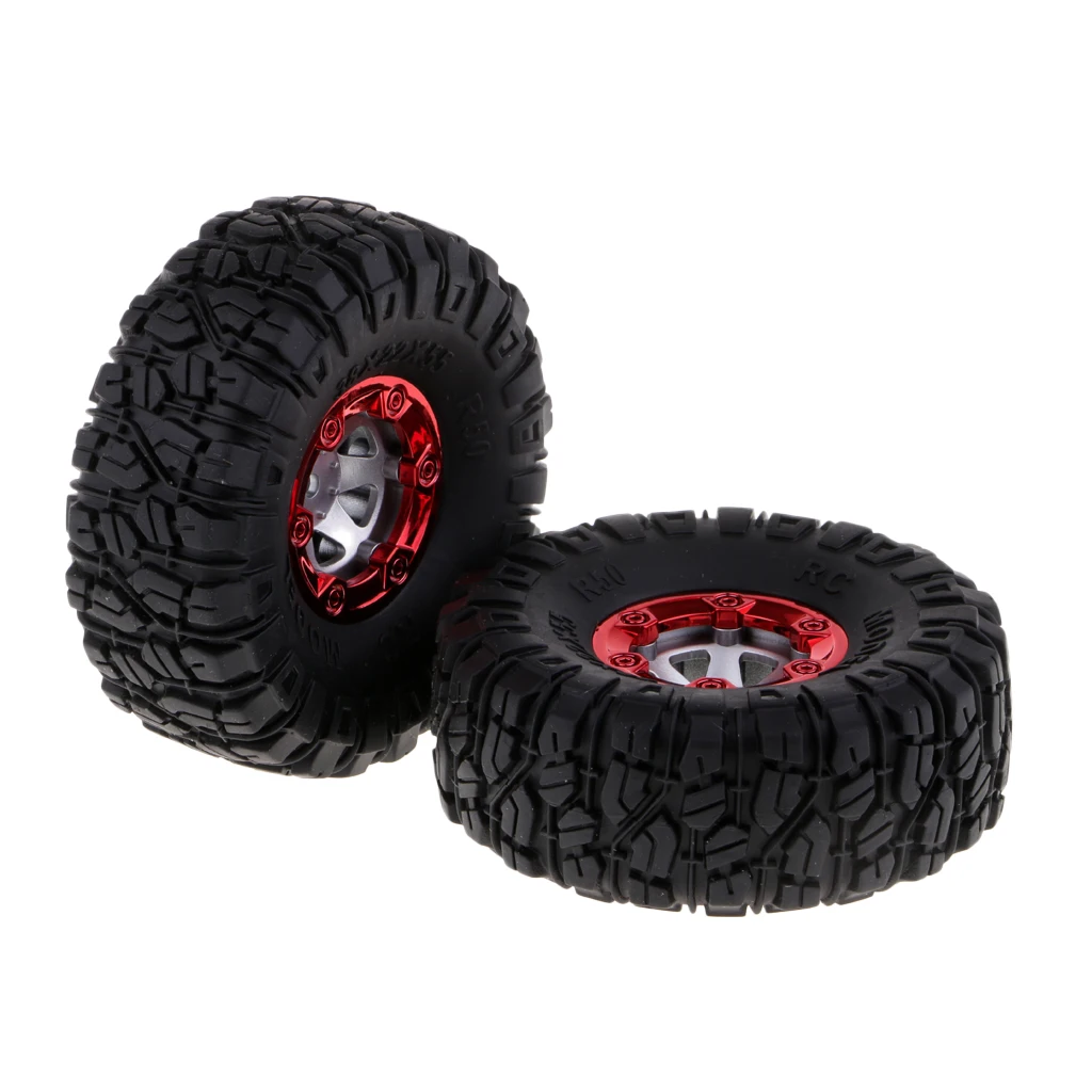 1:12 RC Vehicle Model 100mm Tire Tyres 12mm Wheel Hex Rim For 12428 12423 2x