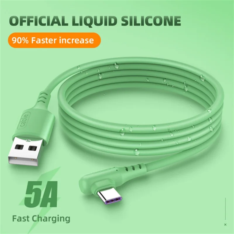 Hussain 5А жидкий 90 градусов Micro USB Type C кабель Быстрая зарядка зарядное устройство для