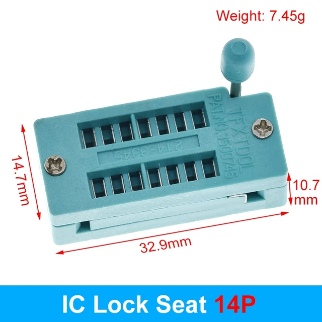 1pcs/lot 14 16 18 20 24 28 32 40 P Pin 2.54 MM Green DIP Universal ZIF ...