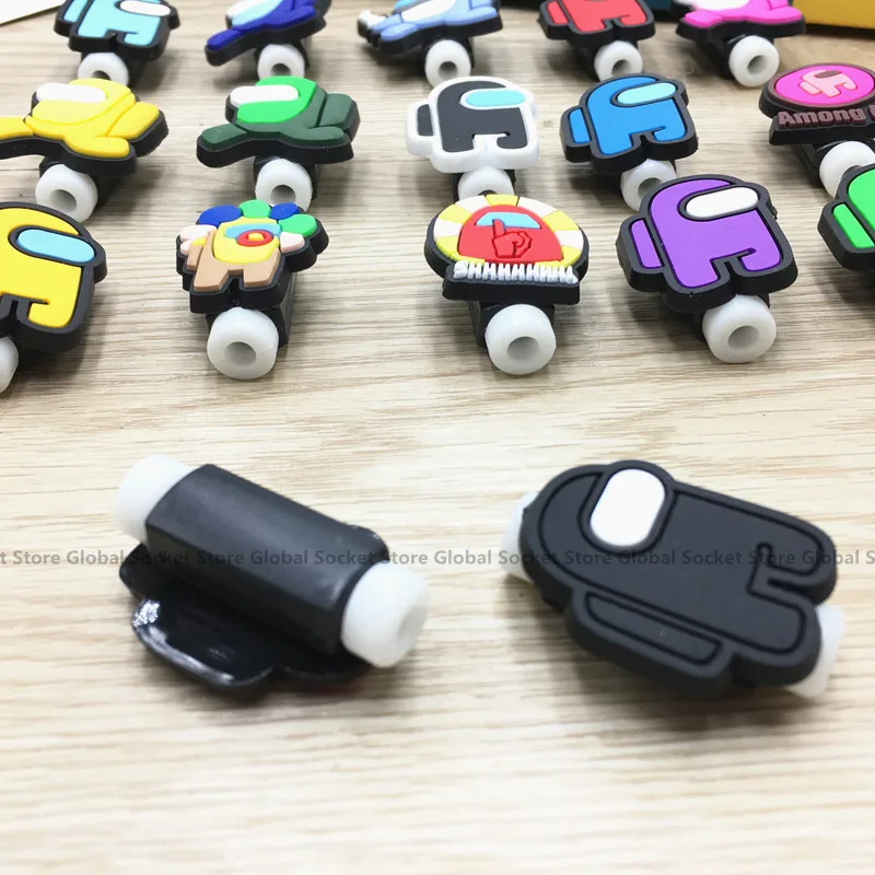 100 шт. мультяшный защита кабеля USB Amongus управление линией данных органайзер зажим