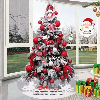 

2021 New Year Christmas Tree Skirts Christmas Ornaments Printed Christmas Tree Skirt Xmas Decoration Props 46 Inches New