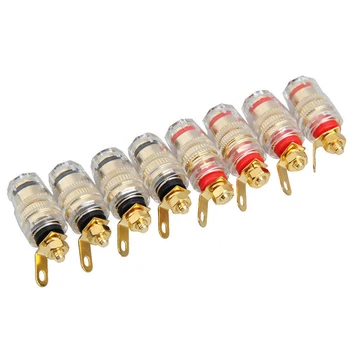 

AMS-8Pcs 4mm Amplifier Speaker Terminal Binding Post Banana Plug Jack