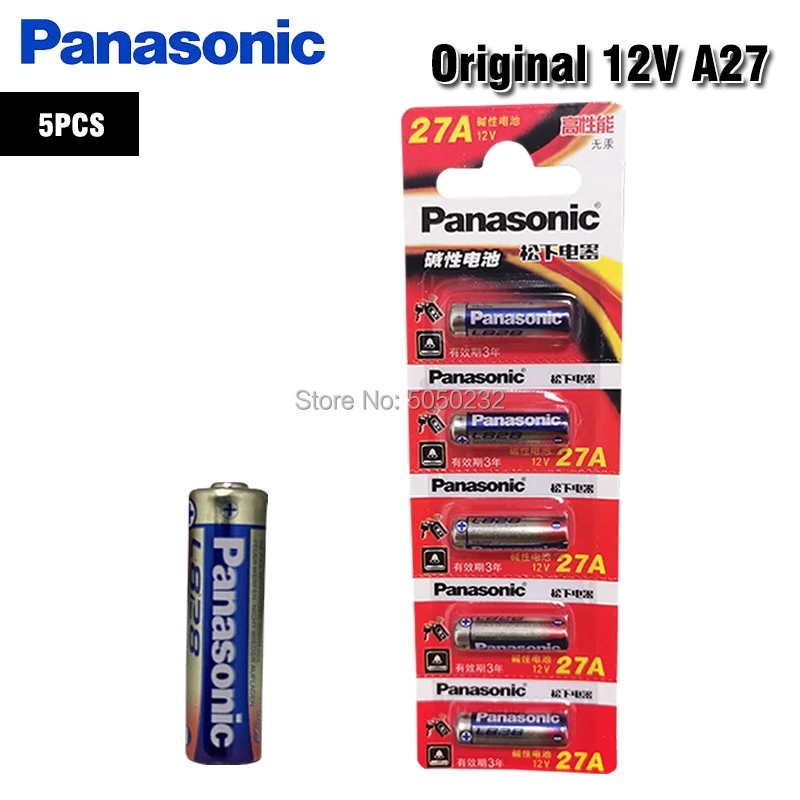 5 шт. щелочная батарея Panasonic 27 а 12 В A27 для дверного звонка Автомобильная