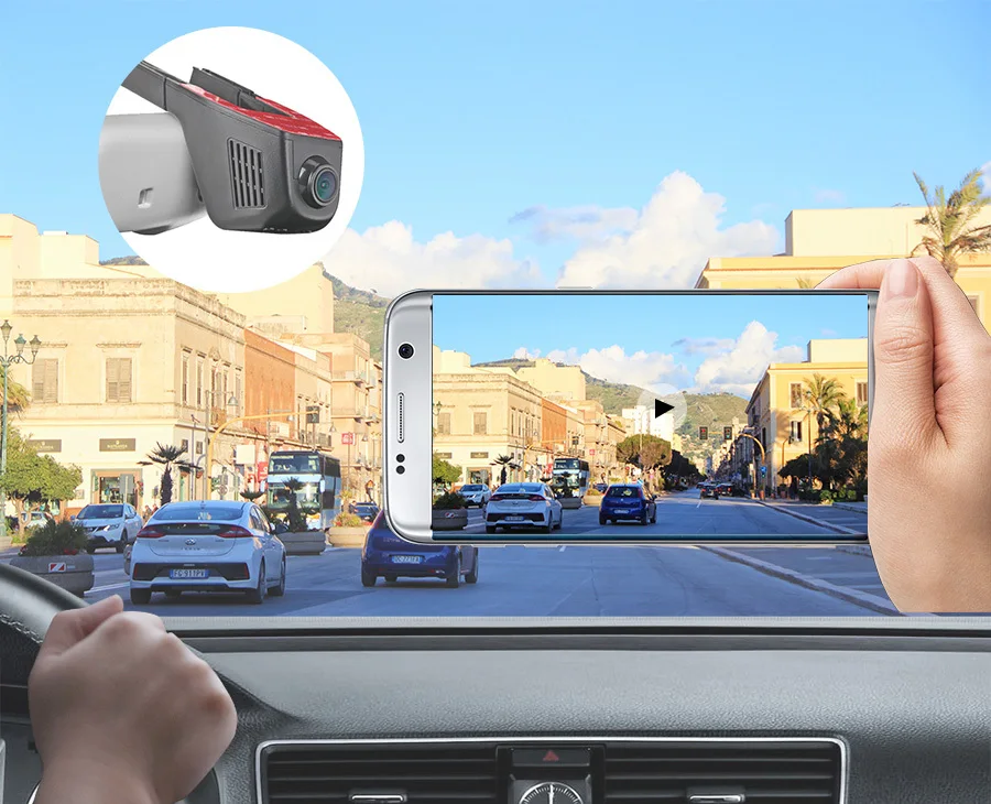 E-ACE C15 Car Dash Cam with 24H WiFi Video Monitoring Support