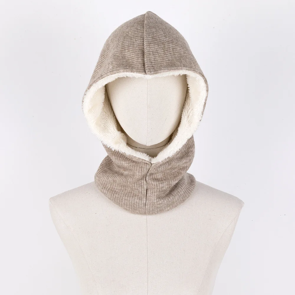 AA10320 beige Осенняя и зимняя новая верхняя маска для лица с капюшоном, теплая полиэфирная флисовая термо для занятий спортом на открытом воздухе - Цвет: AA10320 beige